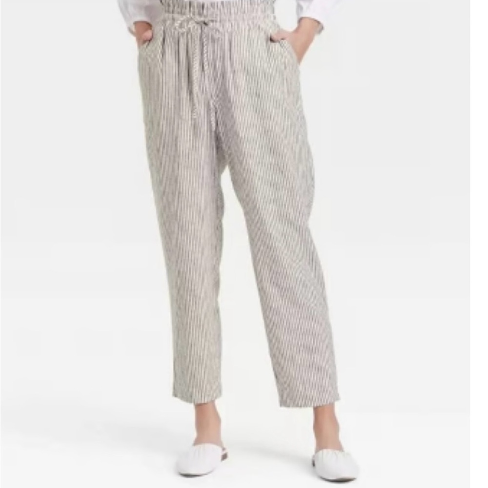 A New Day Paper Bag Linen Pants - Picture 5 of 5